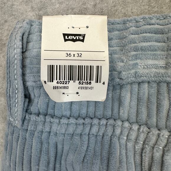 Levi's 514 Straight Fit Pants Mens Size 36 x 32 Blue Corduroy Regular Fit Cotton - Picture 8 of 13